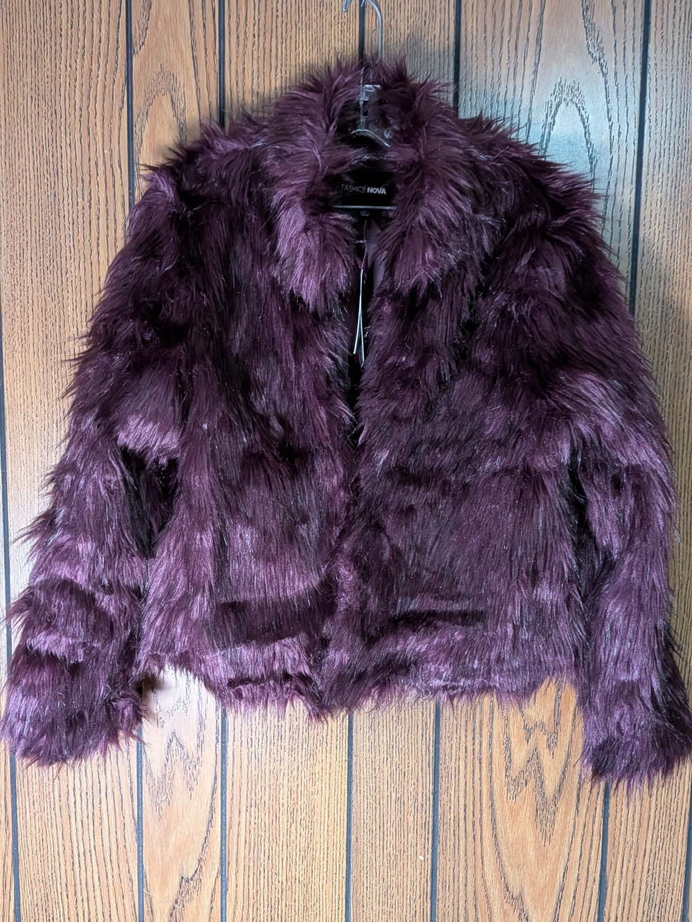 Fashion Nova Faux Fur Coat - Plum Purple Women’s Jacket XL